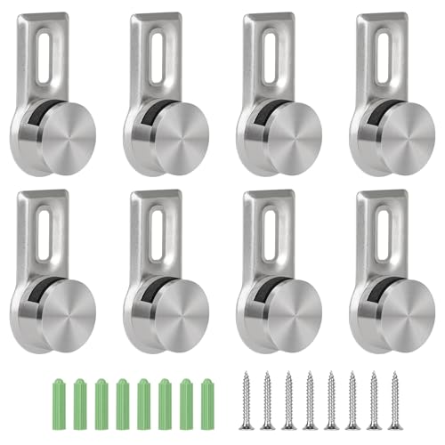EFUTURETIME 8 x Spiegelhalterung Wand Glasklemme, Spiegel Halterung mit 8 Edelstahlschrauben und 8 Wandankern für Plattenstärke 4 - 7 mm, Aufhängung für Acryl Glas Bilder EFUTURETIME 8 x Spiegelhalterung Wand Glasklemme, Spiegel Halterung mit 8 Edelstahlschrauben und 8 Wandankern für Plattenstärke 4 - 7 mm, Aufhängung für Acryl Glas Bilder von efuturetime