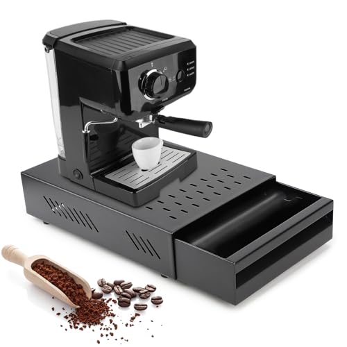 EFUTURETIME Abklopfbehälter für Siebträger Schublade Edelstahl Schwarz Matt, Sudschublade mit Herausnehmbarer Geräuschabsorbierender Abklopfstange, 350 x 250 x 100mm EFUTURETIME Abklopfbehälter für Siebträger Schublade Edelstahl Schwarz Matt, Sudschublade mit Herausnehmbarer Geräuschabsorbierender Abklopfstange, 350 x 250 x 100mm von efuturetime
