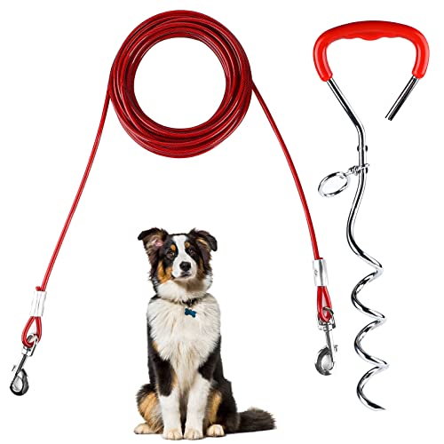 EFUTURETIME Anlegepflock für Hunde Groß mit Hundeleine 9m, Anlegespirale Hund Bodenanker Hering für Outdoor, Camping oder Hofleine, ideal für kleine bis große Hunde EFUTURETIME Anlegepflock für Hunde Groß mit Hundeleine 9m, Anlegespirale Hund Bodenanker Hering für Outdoor, Camping oder Hofleine, ideal für kleine bis große Hunde von efuturetime