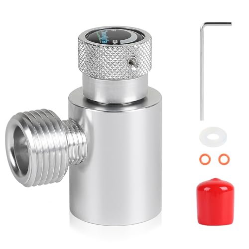EFUTURETIME CO2 Adapter TR21-4 zu W21.8-14 für Sodasteam Sprudelflasche oder Aquarium, CO2 Zylinderadapter mit Ersatzdichtungen von efuturetime