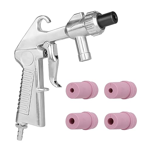 EFUTURETIME Sandstrahlpistole Druckluft Set, Sandstrahlen Pistole Sandstrahlgeräte mit 4 Keramikdüsen, eine Schwarze Metalldüse und ein Luftanschlussnippel aus Edelstahl EFUTURETIME Sandstrahlpistole Druckluft Set, Sandstrahlen Pistole Sandstrahlgeräte mit 4 Keramikdüsen, eine Schwarze Metalldüse und ein Luftanschlussnippel aus Edelstahl von efuturetime