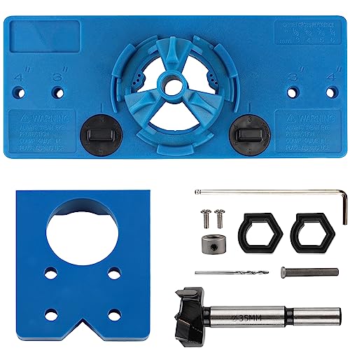 EFUTURETIME Topfscharnier Schablone Set Scharnier Bohrschablone mit Bohrlochabstand 46/48/52mm, Forstnerbohrer Ø35mm Holzbohrer Lochsäge und Scharnier Boring Jig Ø35mm Bohrer Guide EFUTURETIME Topfscharnier Schablone Set Scharnier Bohrschablone mit Bohrlochabstand 46/48/52mm, Forstnerbohrer Ø35mm Holzbohrer Lochsäge und Scharnier Boring Jig Ø35mm Bohrer Guide von efuturetime