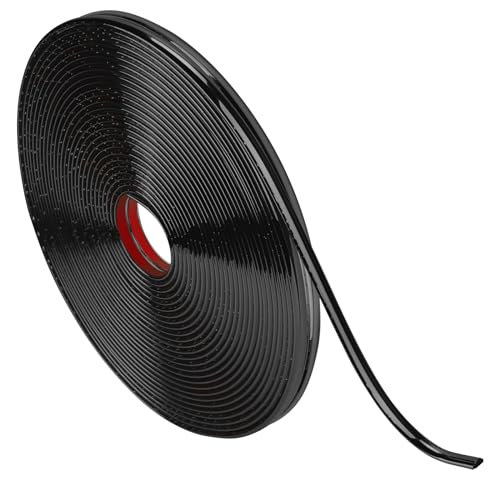 efuturetime 20m Flexible Zierleiste Selbstklebend Wand Schwarz, 8mm Breit, Schmale Stuckleisten Glänzend Selbstklebend, Leiste Dekorative für Fliesenkante, Bilderrahmenränder, Schrankkanten von efuturetime