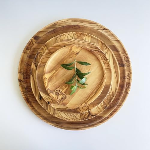 ege'deneve.com Handgemachte Olivenholz serviertabellen 20, 25, 30, 35 cm (25 CM) von ege'deneve.com