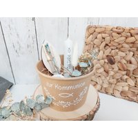 Geschenk Kommunion Firmung Geldgeschenk Fisch Stabkerze Geschenkbox Wunscherfüller von eigenDEKOart
