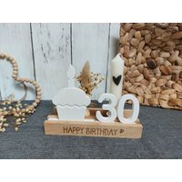 Geschenk Zum Geburtstag | Tischaufsteller Aus Holz Geburtstagskerze Runder Tischdeko Geschenk Zum Geburtstag | Tischaufsteller Aus Holz Geburtstagskerze Runder Tischdeko von eigenDEKOart