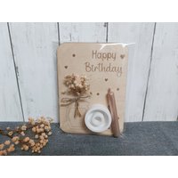 Geschenkset Geburtstag To Go | Kerzenhalter Baumkerze Geburtstagsgeschenk Happy Birthday Pustekuchen von eigenDEKOart
