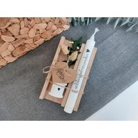 Geschenkset Lieblingsfreundin - Stabkerze Mit Halter Und Trockenblumen | Freundinnengeschenk Freundschaft Geschenkidee von eigenDEKOart