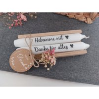 Hebamme Geschenk Stabkerzen Set Geschenkset Aufmerksamkeit Danke Alltagsheldin von eigenDEKOart