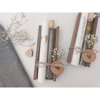 Hochzeit Geschenk Geld - Geschenkset Mit Stabkerze Und Reagenzglas Hochzeit Geschenk Geld - Geschenkset Mit Stabkerze Und Reagenzglas von eigenDEKOart