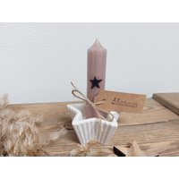 Kleines Geschenkset - Stern Kerzenhalter Mit Stabkerze Kleines Geschenkset - Stern Kerzenhalter Mit Stabkerze von eigenDEKOart