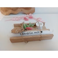Lehrerin Geschenk Abschied Abschiedsgeschenk Geschenkset Stabkerze Dankeschön Schule von eigenDEKOart