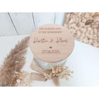 Vorratsglas Hochzeit Mit Gravur | Geldgeschenk Geschenk Brautpaar von eigenDEKOart