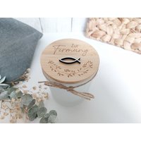 Vorratsglas Mit Name Kommunion Taufe Firmung Geldgeschenk Geschenk Glas von eigenDEKOart