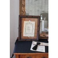 Rar. Handgeschnitzter Bilder Rahmen Holz Tramp Art Brocant von eigenart69