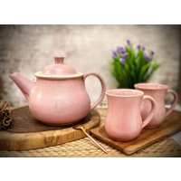 Keramik Teekessel, Rosa Teekanne, Handgemachte Kanne, Keramikkanne, Große Familienkessel, Weihnachtsliste Ideen von einavcraft