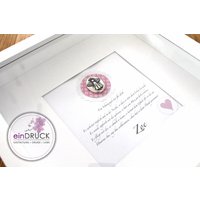 Schutzengel Im Rahmen-Geschenk Zur Geburt, Taufe von eindruckbastian