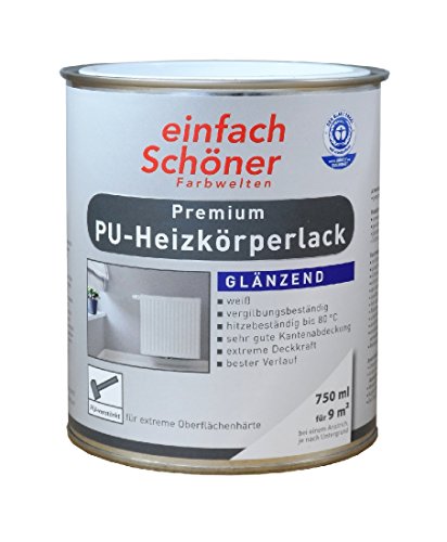 einfach Schöner 750 ml Premium PU Heizkörperlack Weiß Glänzend wasserverdünnbar einfach Schöner 750 ml Premium PU Heizkörperlack Weiß Glänzend wasserverdünnbar von einfach Schöner Farbwelten