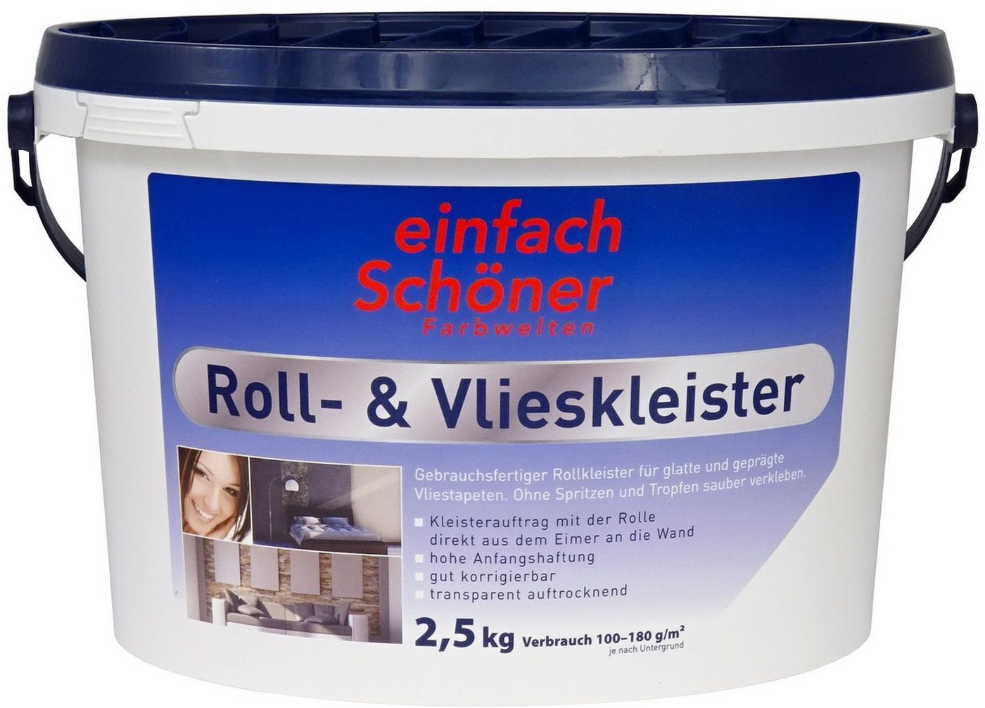 einfach Schöner Farbwelten Grundierfarbe, EINFACH SCHÖNER Roll- und Vlieskleister Tapeten Kleister 2,5kg von einfach Schöner Farbwelten