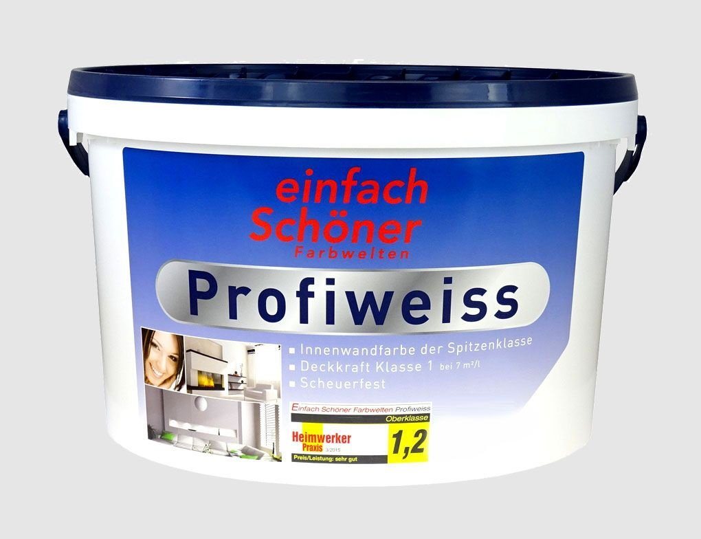 einfach Schöner Farbwelten Wand- und Deckenfarbe 1 Liter Profiweiss Weiss Matt von einfach Schöner Farbwelten