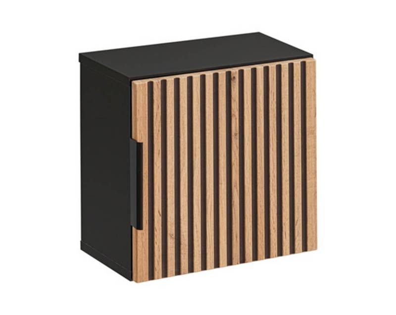 einfachgutemoebel Waschtisch-Set Bad Hängeschrank Tribune, 1-türig 35 x 35cm, Schwarz - Wotan-Eiche, (Badmöbel Set, 1-St., Hängeschrank) von einfachgutemoebel