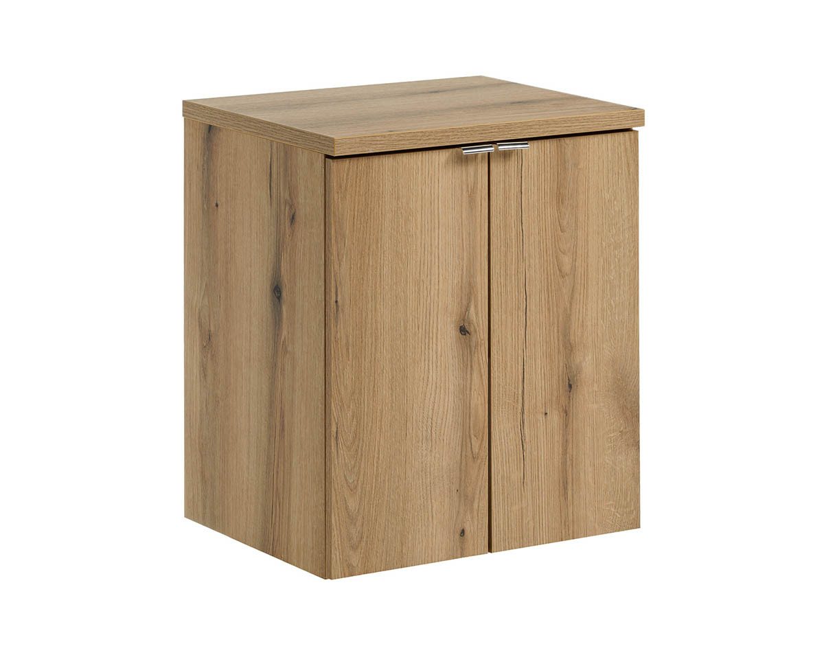 einfachgutemoebel Waschtisch-Set Bad Waschplatz ILUNA Oak 50cm Türen, zum Unterbau, eiche, (Badmöbel Set, 1-St., Waschtisch Unterschrank) von einfachgutemoebel