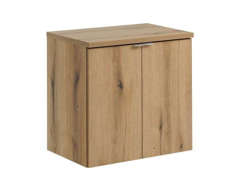 einfachgutemoebel Waschtisch-Set Bad Waschplatz ILUNA Oak 60cm Türen, zum Unterbau, eiche, (Badmöbel Set, 1-St., Waschtisch Unterschrank) von einfachgutemoebel