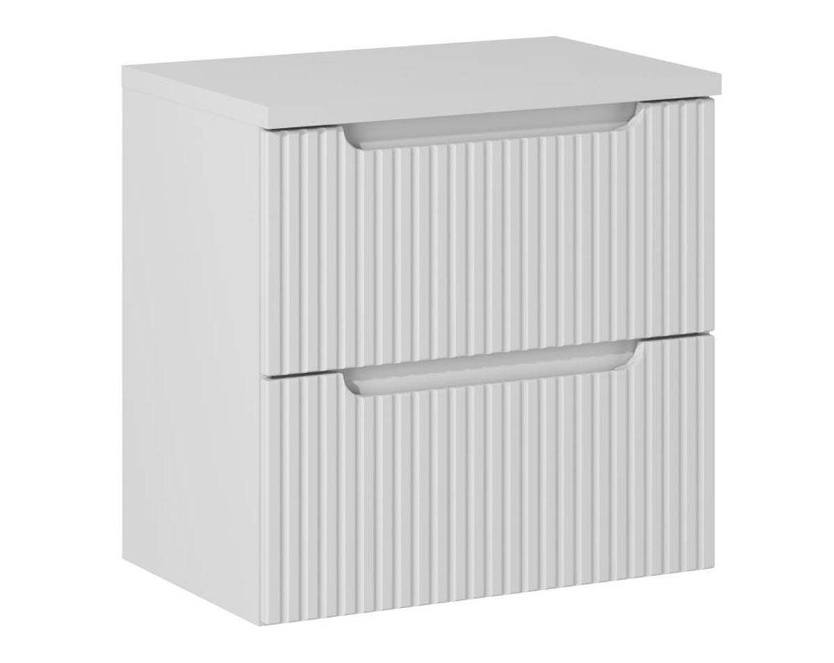 einfachgutemoebel Waschtisch-Set Bad Waschplatz ILUNA White 60cm Schubladen, zum Unterbau white, weiß, (Badmöbel Set, 1-St., Waschtisch Unterschrank) von einfachgutemoebel