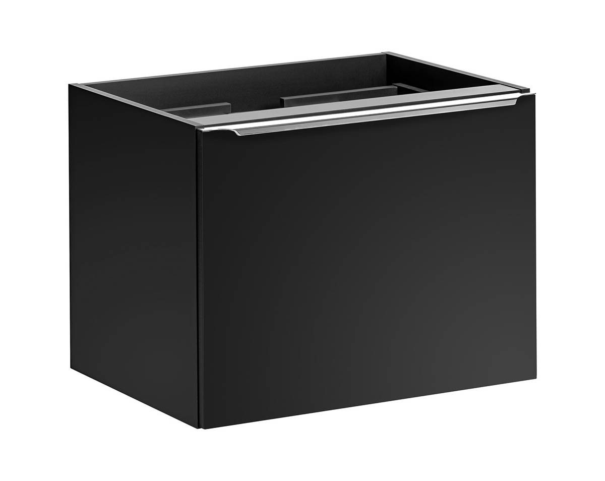 einfachgutemoebel Waschtisch-Set Badezimmer Waschplatz Unterschrank NOIRETTE 60cm, schwarz matt, (Badmöbel Set, 1-St., Waschtisch Unterschrank) von einfachgutemoebel