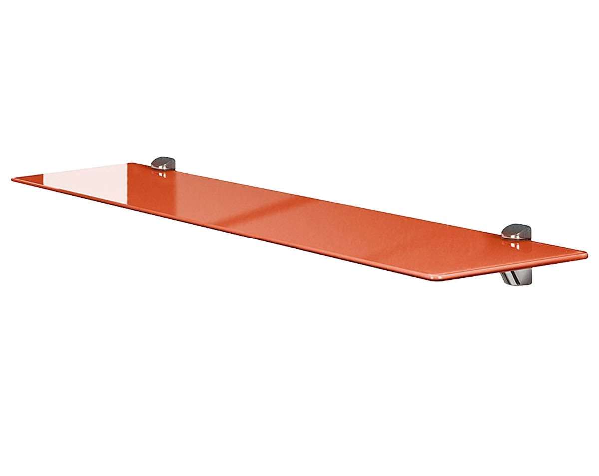 einfachgutemoebel Waschtisch-Set Glasregal aus Sicherheitsglas ESG orange 80cm, (Glasregal, 1-St., Glasregal) von einfachgutemoebel