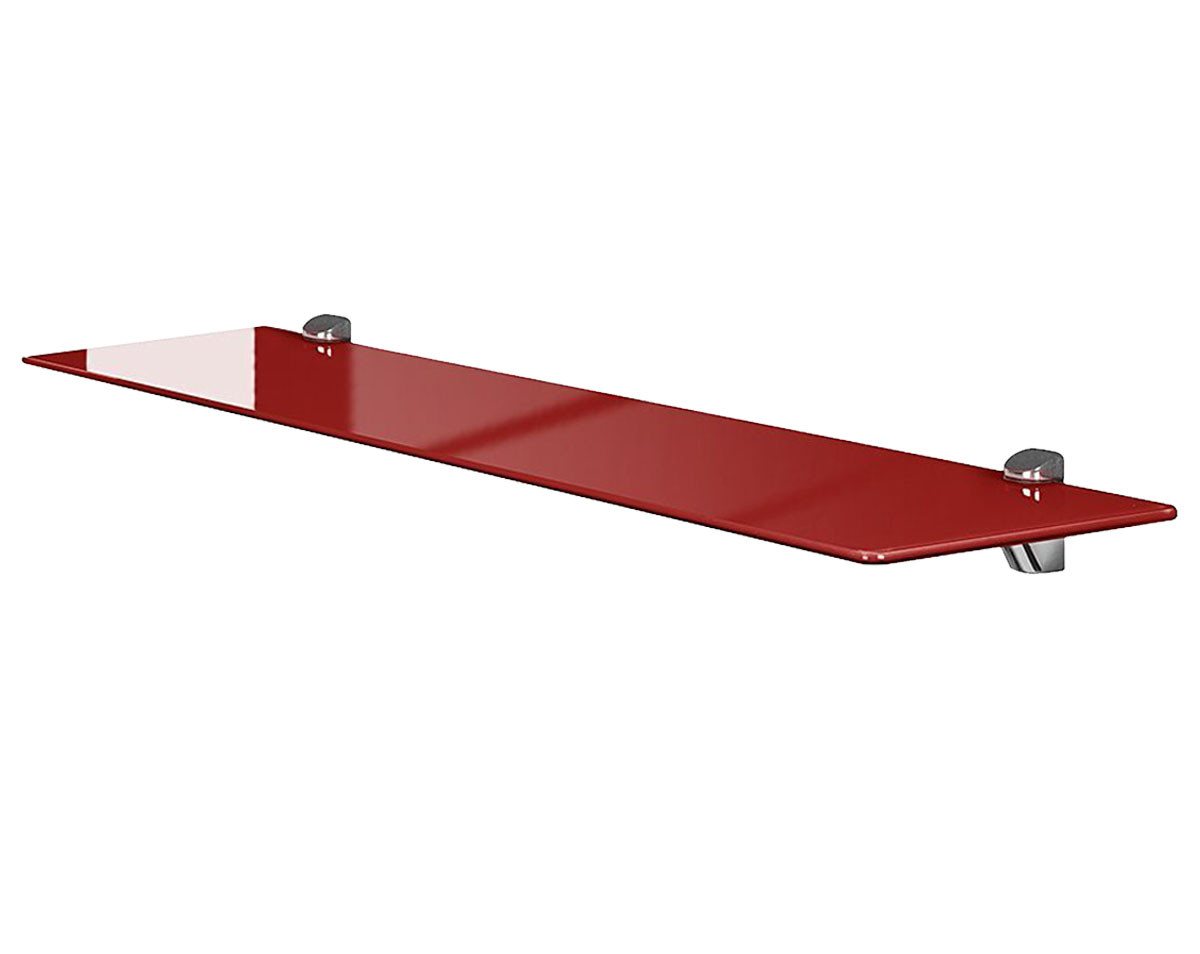 einfachgutemoebel Waschtisch-Set Glasregal aus Sicherheitsglas ESG rot 80cm, (Glasregal, 1-St., Glasregal) von einfachgutemoebel
