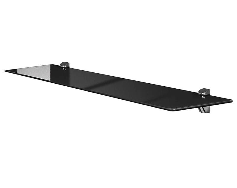 einfachgutemoebel Waschtisch-Set Glasregal aus Sicherheitsglas ESG schwarz 80cm, (Glasregal, 1-St., Glasregal) von einfachgutemoebel