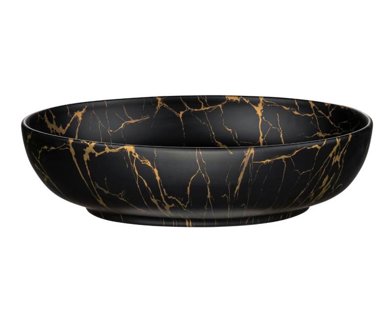 einfachgutemoebel Waschtisch Waschtisch Blackened 80cm Baumkantenplatte Wotan-Oak & Becken wählbar (Badmöbel Set, 1-St., Waschtisch Unterschrank) von einfachgutemoebel