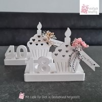 Geburtstagsgeschenk Mit Wunschzahl | Geschenk 18. Geburtstag 18 Jahre Geburtstagskerze Runder Teelicht Geburtstagsgeschenk Mit Wunschzahl | Geschenk 18. Geburtstag 18 Jahre Geburtstagskerze Runder Teelicht von einfachknuffig