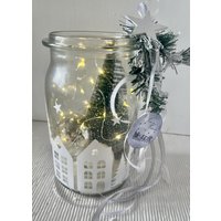 Glas Weihnachtlich Tanne Kugeln Beleuchtet Glas Weihnachtlich Tanne Kugeln Beleuchtet von einfachschoen