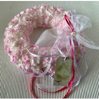 Kranz Papierrosen Weiss-Rosa Sonderpreis von einfachschoen