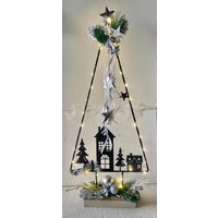 Tanne Metall Weihnachtlich Beleuchtet Silber-Weiss Tanne Metall Weihnachtlich Beleuchtet Silber-Weiss von einfachschoen