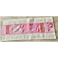 Tischläufer Leinen Rosa-Weiss von einfachschoen