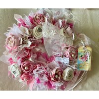 stoffkranz Sonderpreis Rosa-Weiss Rosen Xl von einfachschoen