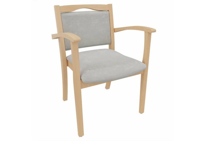 einrichtungsdesign24 Armlehnstuhl 4-Fußstuhl Holzstuhl mit Armlehnen Alexander Seniorenstuhl Esszimmer, Gestell aus Massivholz und stapelbar einrichtungsdesign24 Armlehnstuhl 4-Fußstuhl Holzstuhl mit Armlehnen Alexander Seniorenstuhl Esszimmer, Gestell aus Massivholz und stapelbar von einrichtungsdesign24