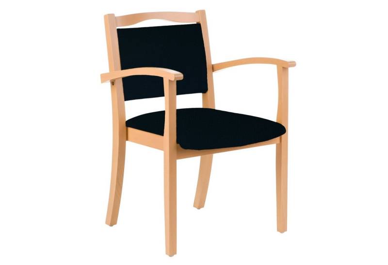 einrichtungsdesign24 Armlehnstuhl 4-Fußstuhl Holzstuhl mit Armlehnen Alexander Seniorenstuhl Esszimmer, Gestell aus Massivholz und stapelbar einrichtungsdesign24 Armlehnstuhl 4-Fußstuhl Holzstuhl mit Armlehnen Alexander Seniorenstuhl Esszimmer, Gestell aus Massivholz und stapelbar von einrichtungsdesign24