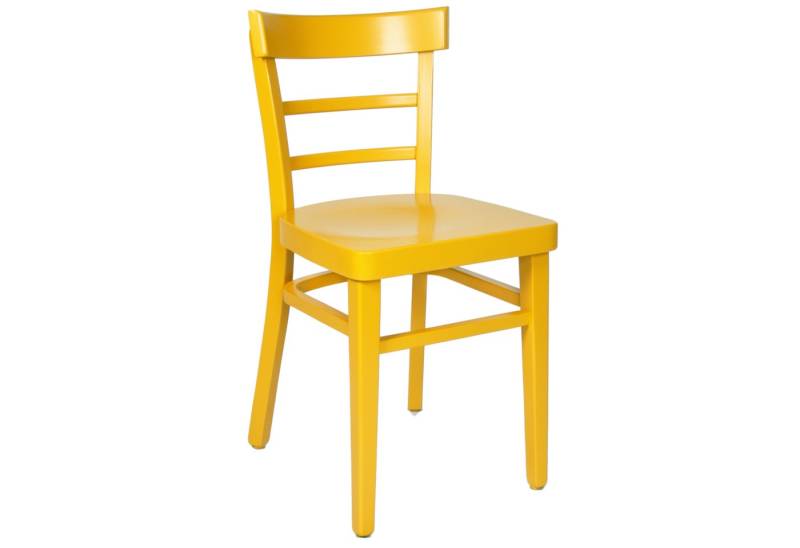 einrichtungsdesign24 Küchenstuhl Küchenstuhl Laura farbiger Holzstuhl Esstisch Esszimmer Retro Vintage, Gestell Massivholz von einrichtungsdesign24