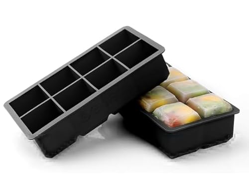 Silikon-Eiswürfelform mit Deckel, 2er-Set, Schwarz von eisaro