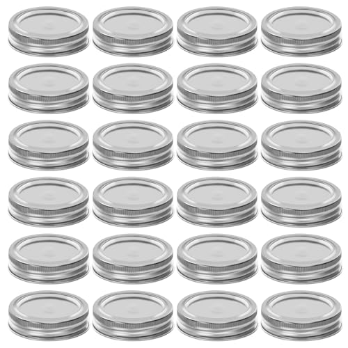 Einmachdeckel mit Ringen, normale Öffnung, für Einmachgläser, geteilte Deckel und Ringe, lebensmittelechtes Material, 100 % passgenau und luftdicht, für Gläser mit normaler Öffnung, 15 Stück, 15 Stück von eispap