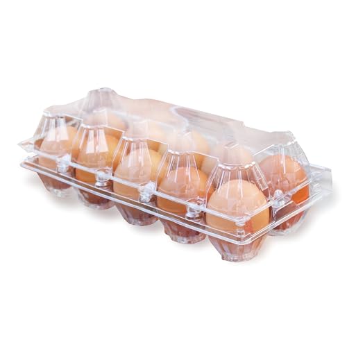 eivolution ClearPack 10er Eierschachtel für Hühnereier in den Größen S, M & L - Recycelt - Kunststoff - Platzsparend stapelbare Eierkartons - 30 Stück von eivolution