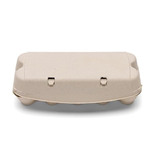 Eivolution ComPac 10er Eierkarton für Hühnereier in den Größen S, M & L - Biologisch Abbaubar - Eierschachtel Made in Germany - Naturweiß - 25 Stück von eivolution