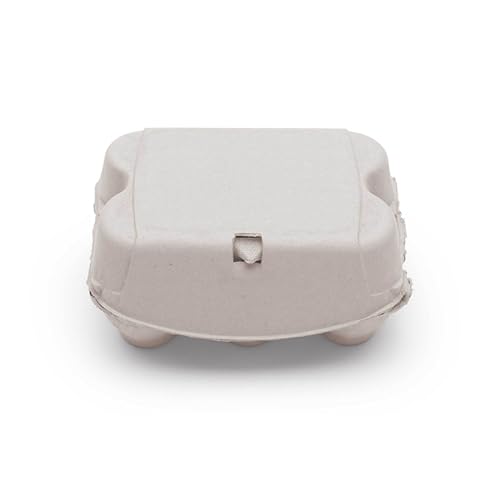 eivolution ComPac 6er Eierkarton für Hühnereier in den Größen S, M & L | Biologisch Abbaubar | Eierschachtel Made in Germany | Naturweiß | 30 Stück von eivolution