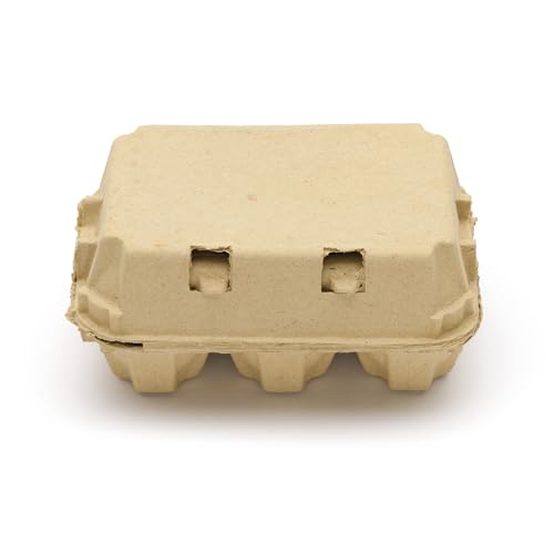 eivolution EcoPack 6er Eierschachtel für Hühnereier in den Größen S, M & L - Biologisch Abbaubar - Platzsparend stapelbare Eierkartons - Blau - 116 Stück von eivolution