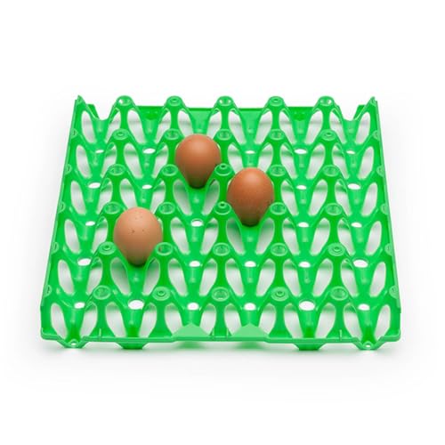 eivolution Eierhorden aus Plastik für 30 Eier | 12 Stück | Wiederverwendbare Höckerlagen | Geeignet für Hühnereier in den Größen S, M,L & XL | Grün | ideal zum Trasport und Lagerung von eivolution