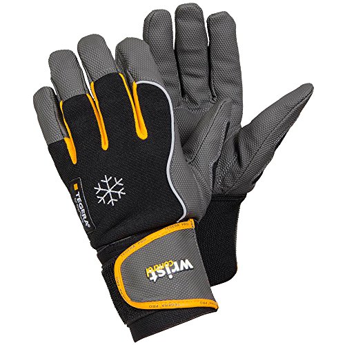 Ejendals Handschuh "Tegera 9190" aus Synthetikleder, Größe 9, 1 Stück, schwarz/grau/gelb, 9190-9 von Tegera